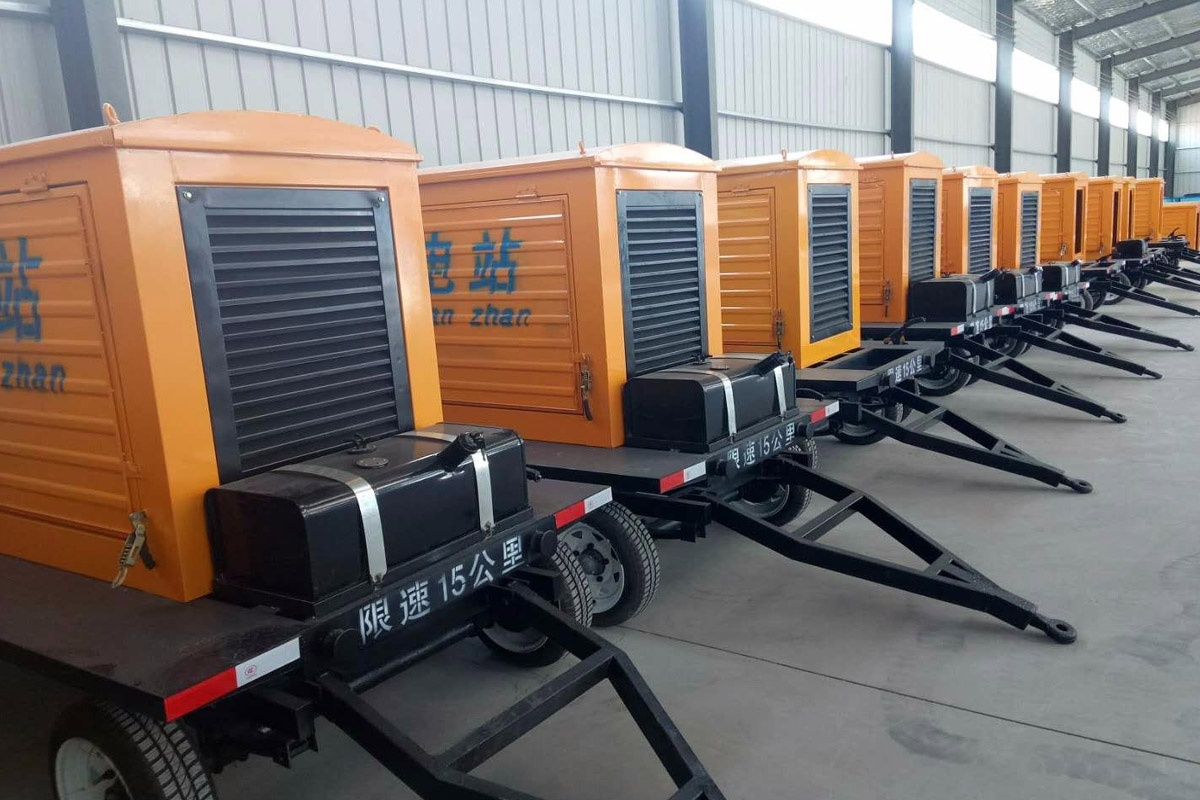 米东发电机租赁施工现场